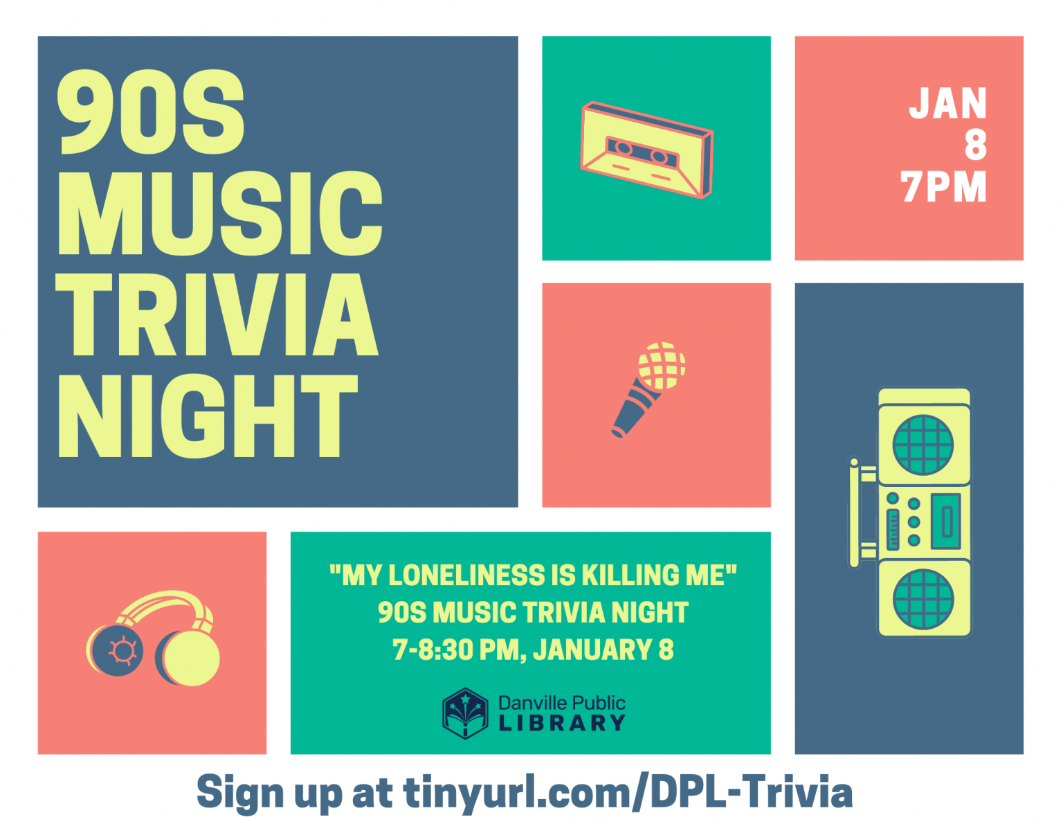 90s Music Trivia Night - Danville Public Library